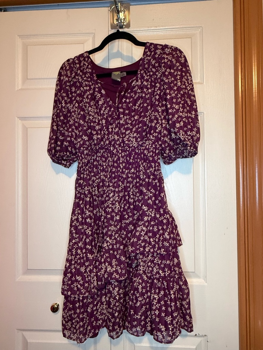 Beautiful Taylor Floral Tie-Neck Dress with Smocked Waist - 8